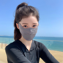 冰丝防晒口罩女2024夏季新款防紫外线护眼角显脸小遮阳透气面罩