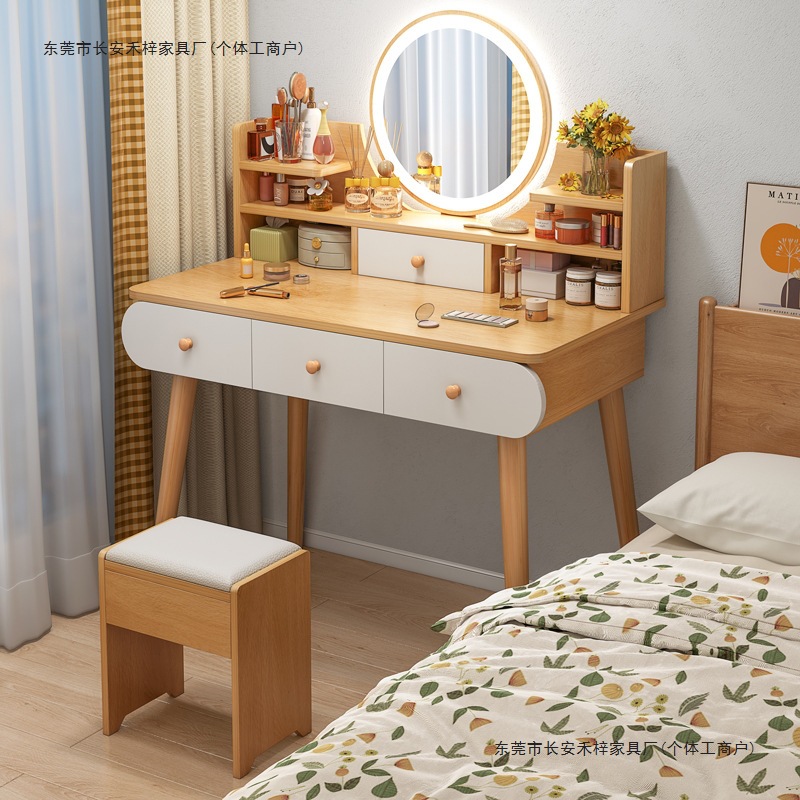 Dressing Table Modern Minimalist Bedroom Dressing Table Small Dressing Table Integrated Table Rental Room Dressing Table Makeup Mirror
