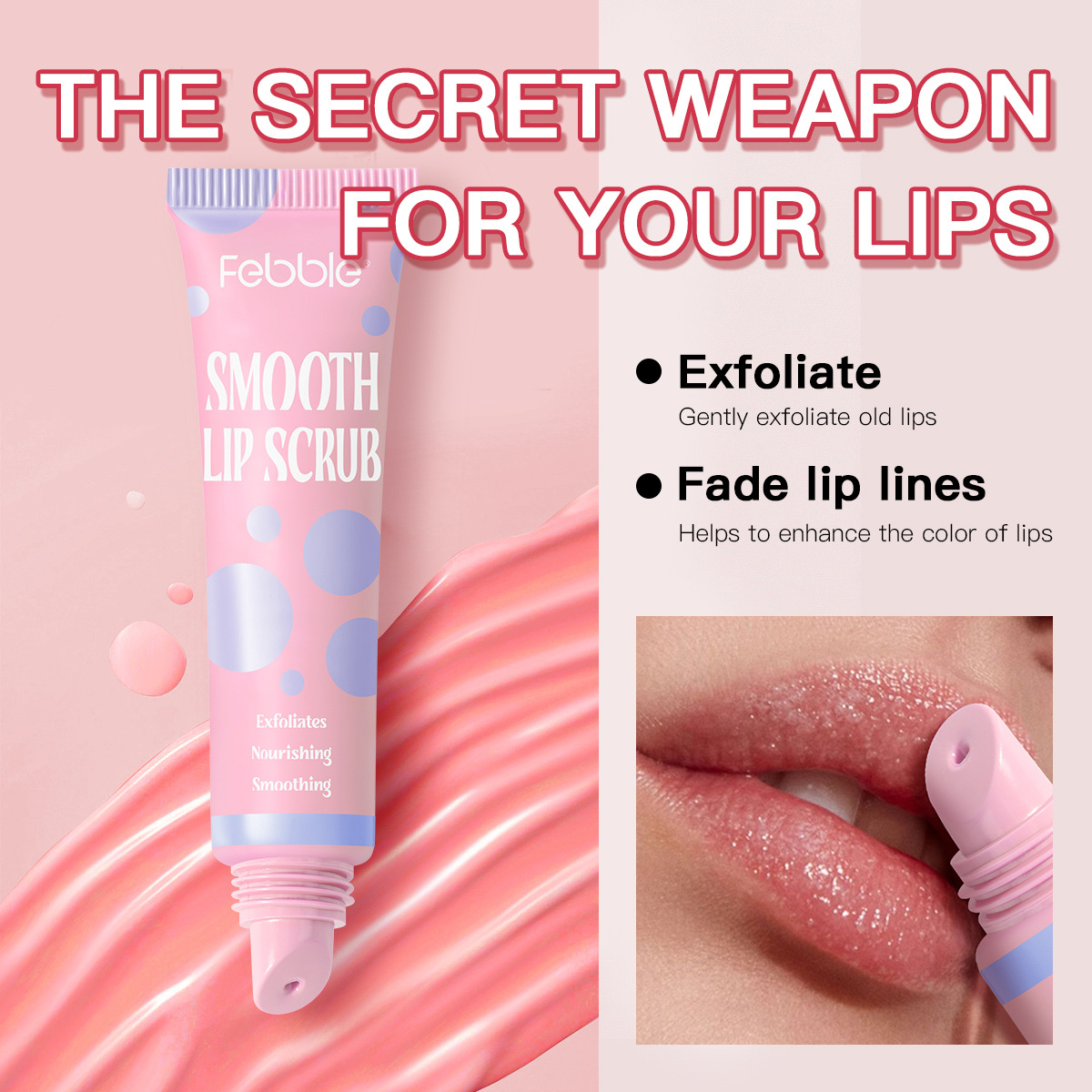Febble Exfoliante de lunares de labios transfronterizos Hidratante Hidratante Hidratante Hidratante Hidratante Al por mayor FBC067