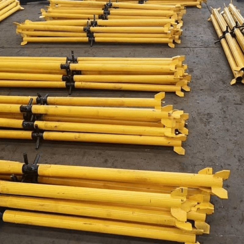 barra telescópica de soporte temporal para túnel de soporte ajustable en espiral de minería fuerte, estable y durable