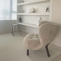 Wool-blend carpet living room coffee table rug pineapple circle solid color minimalist wabi-sabi style bedroom full-coverage blanket wholesale bedroom