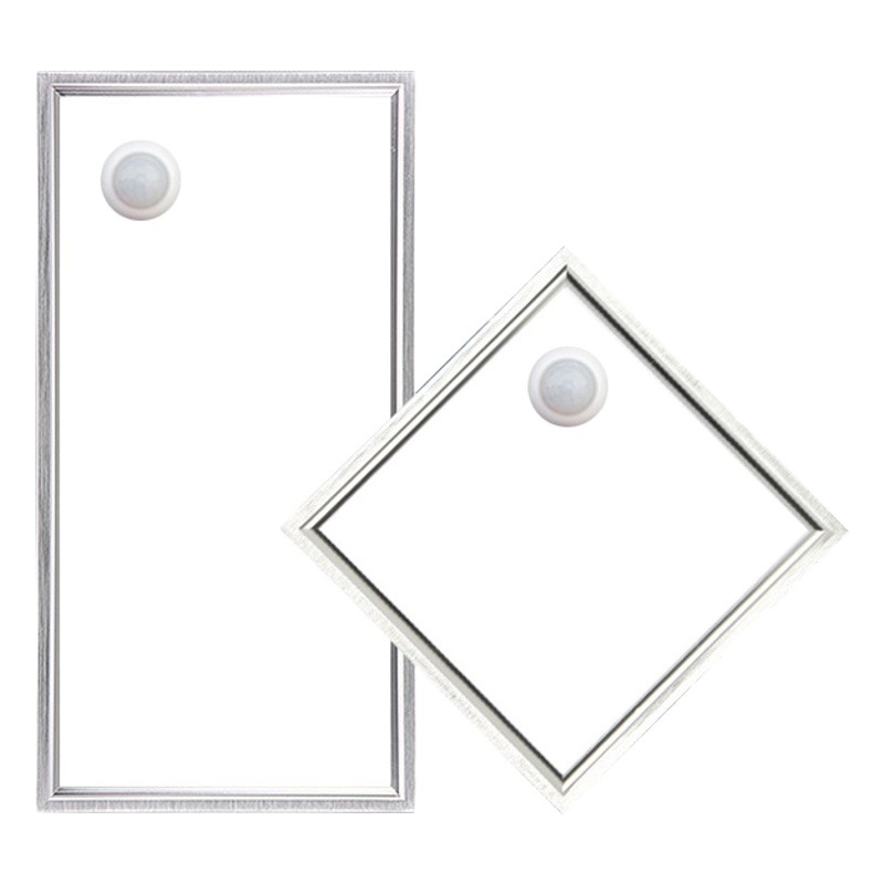 Luz LED de Panel Plano con Sensor de Cuerpo Humano, Control por Voz y Radar, 300x300x600, para Cocina, Baño, Pasillo, Sensor de Radar