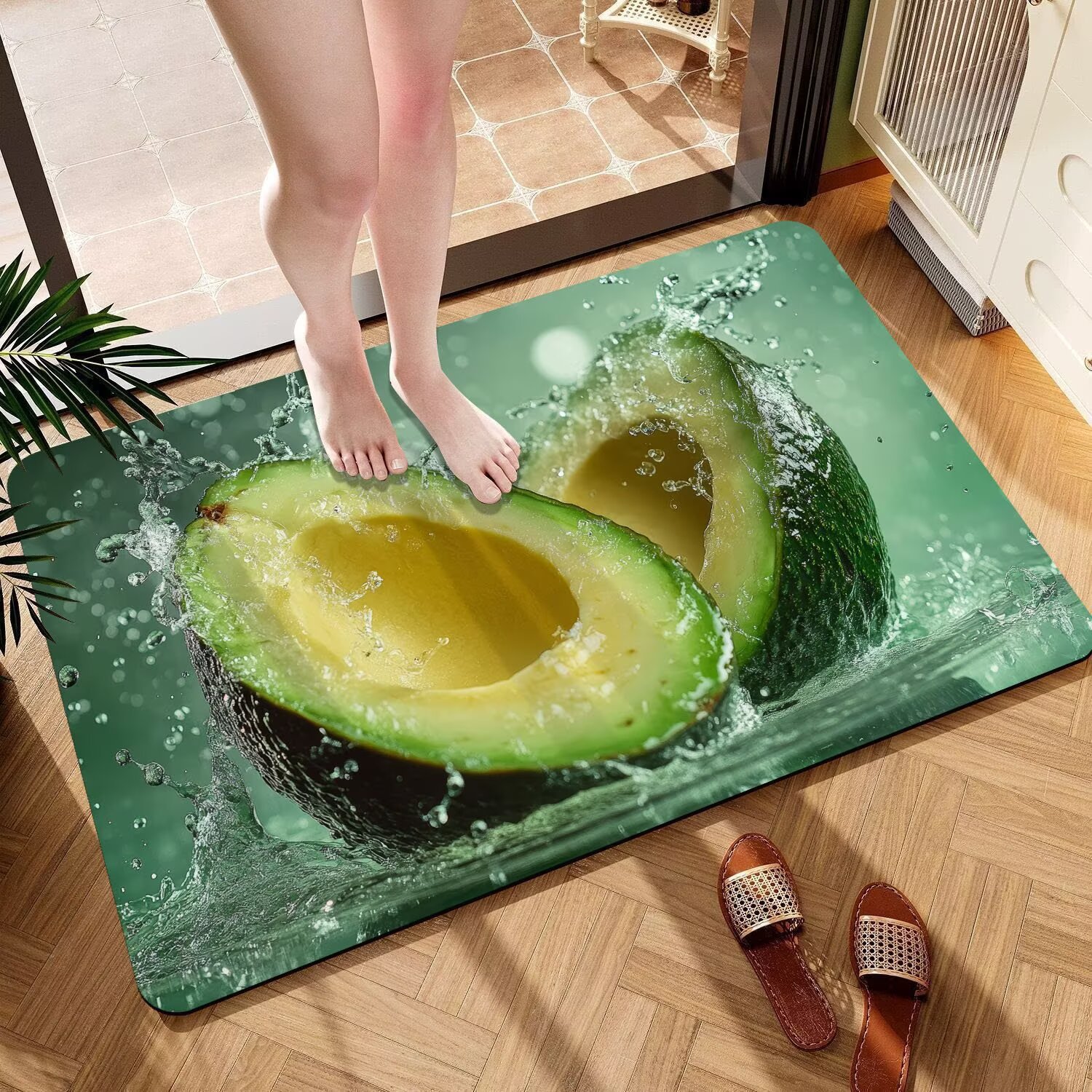 3d Fruit Diatomaceous Earth Bathroom Bath Mat Non-slip Absorbent_voghion.com