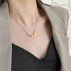 Necklace stainless steel, fashionable square chain for key bag , simple and elegant design