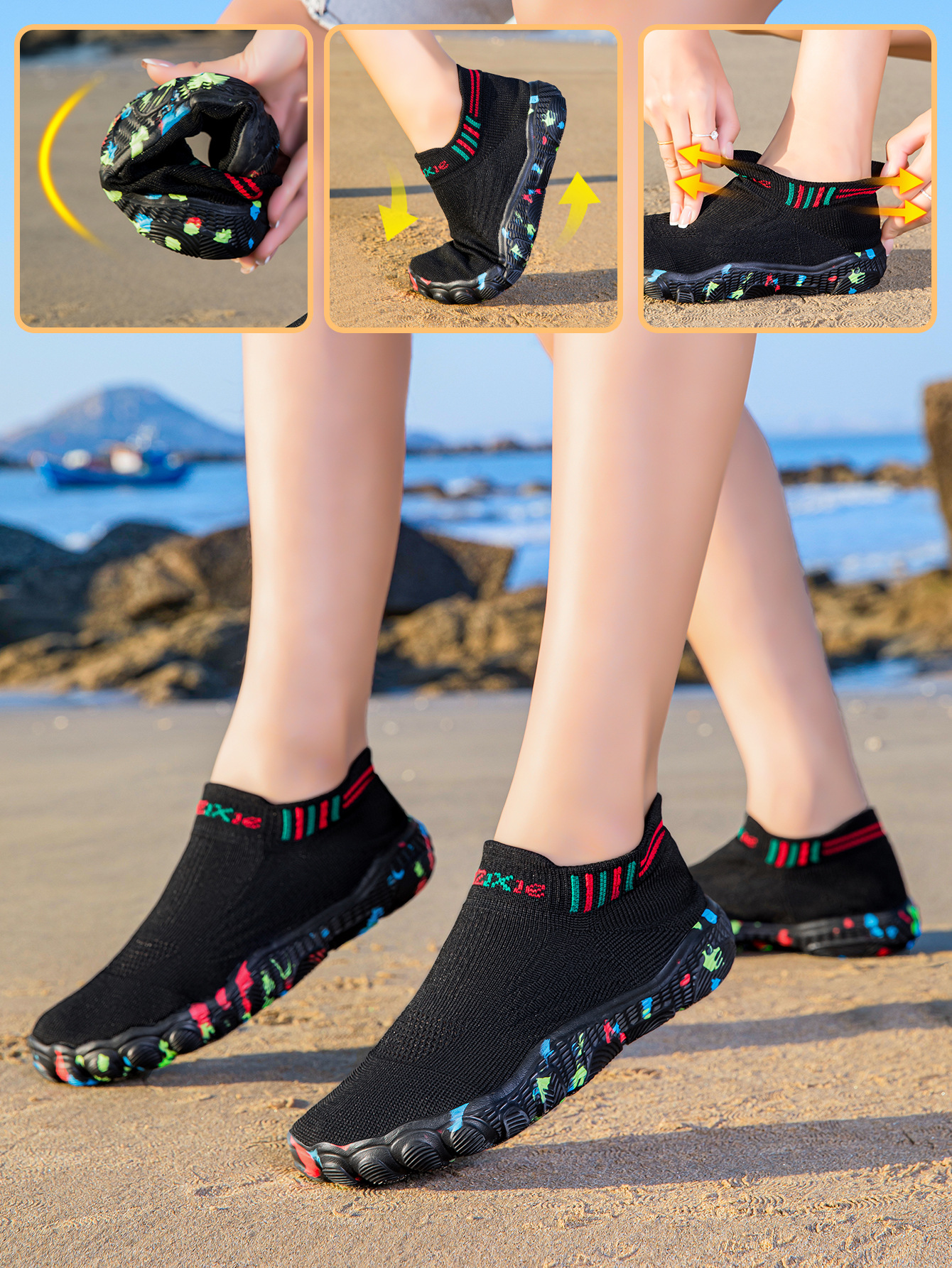 Zapatos de nadar transfronterizos de venta caliente Amazon zapatos de hombre y mujer zapatos de pareja al aire libre descalzo