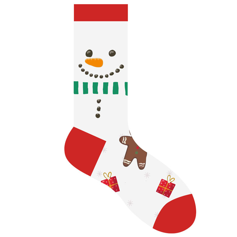 Autumn&Winter Season Unisex Gender Unisex Fashion Santa Claus Snowman Cotton Jacquard Crew Socks