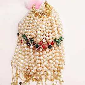 幸运四叶草淡水珍珠手链女神节简约网络直播引流随手好礼品批发