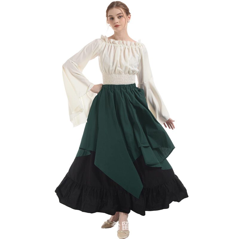 New Export Long Medieval Costume Renaissance 50S Dress Victorian Ball Gown