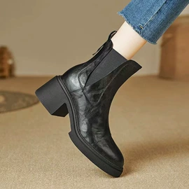 乐福鞋;女式休闲单鞋;女式皮靴