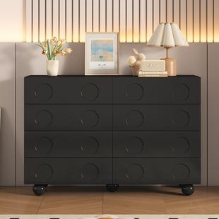 Black Chest of Drawers, Living Room Drawer-Type Storage Cabinet, Wall Storage Cabinet, Six or Eight Drawers, Storage Cabinet, Bedroom Bedside Y^