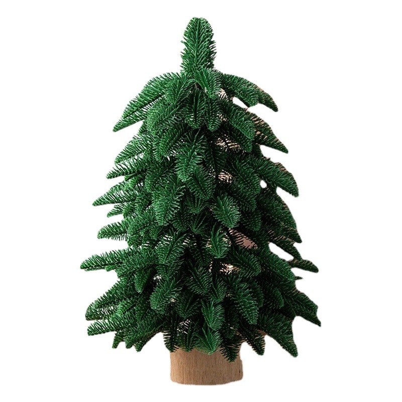 Gangheng árbol de Navidad verde 55cm simulación norbison PE hoja mini flocado decoración del árbol de Navidad árbol de nieve de lujo
