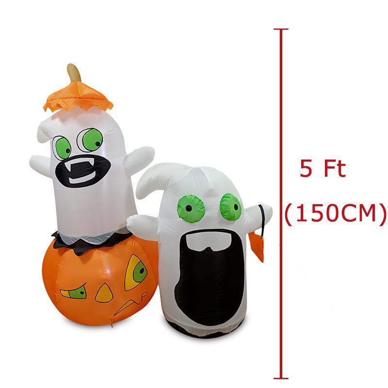 재미있는 유령 호박 머리