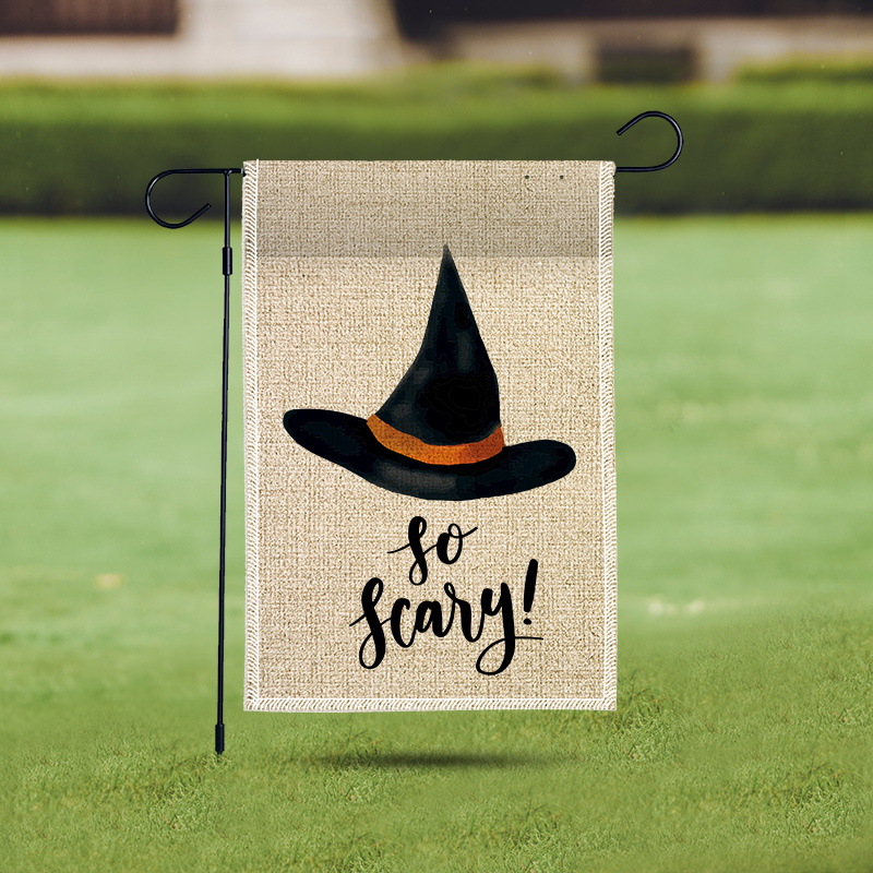 2021 transfronterizo nuevas decoraciones de Halloween Bandera de jardín impresión a doble cara escena de fiesta atmósfera diseño personalización