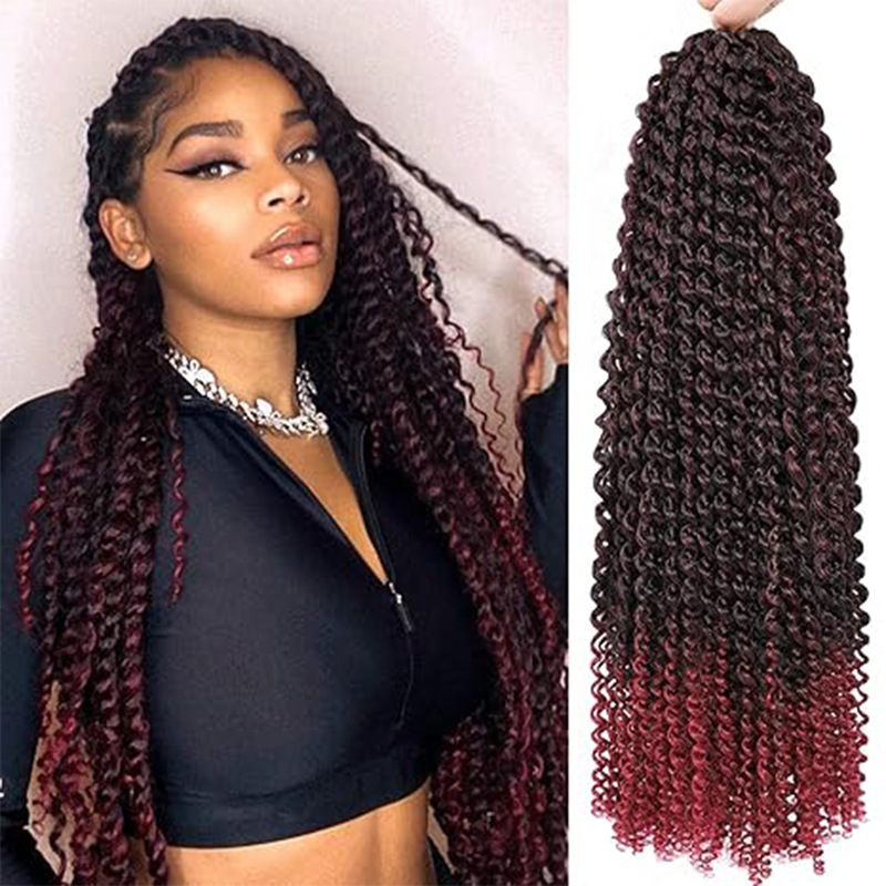 European and American Wigs Passion Twist Chemical Fiber Wig Water Wave Water Ripple Crochet Hook 14.0/24inch in Stock
