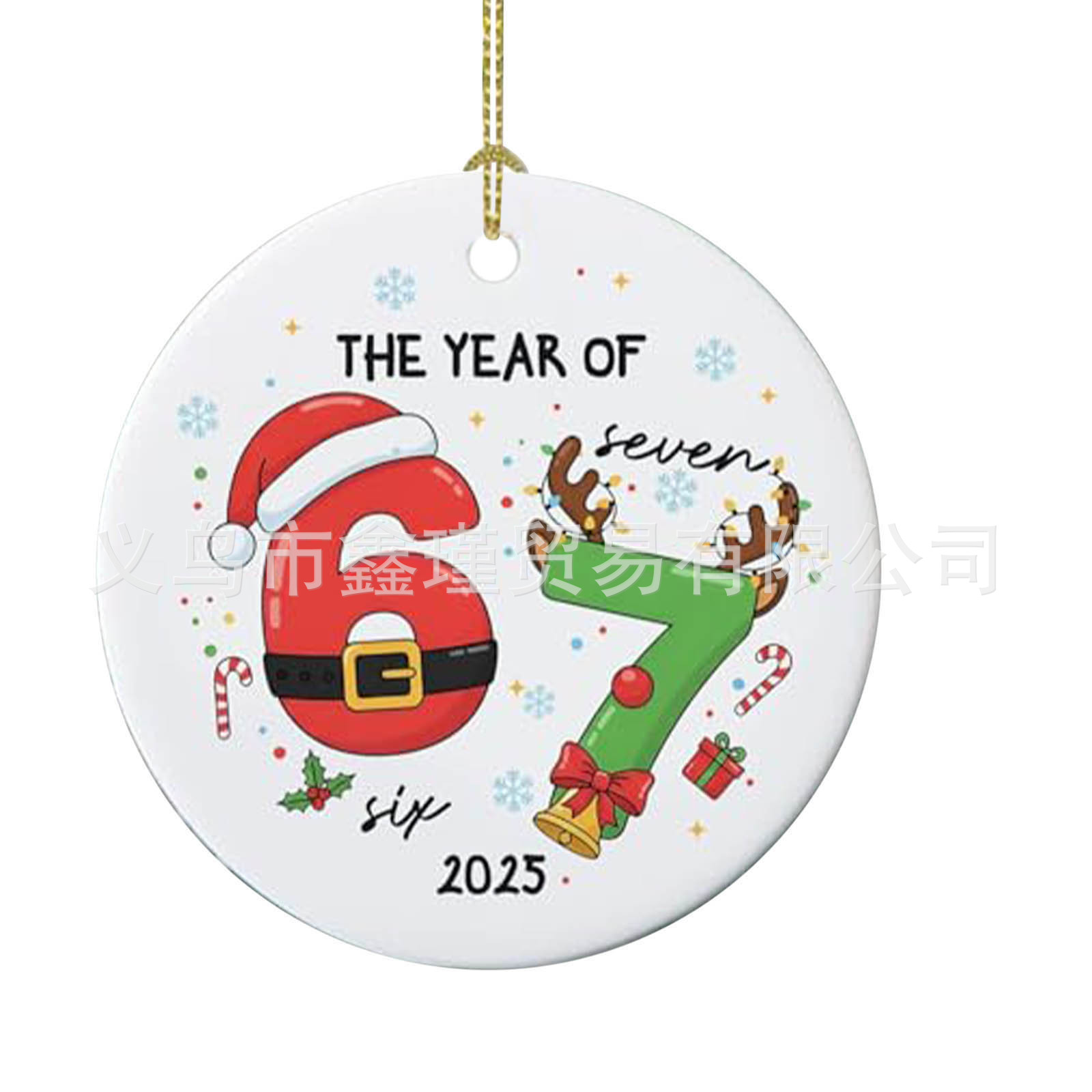 Ventas transfronterizas calientes seisseven67 seis siete decoraciones de Navidad acrílicas decoración divertida