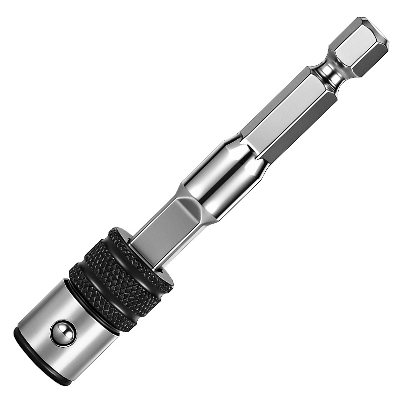 Universal 6.35mm alargado hexagonal taladro de mano barra de conexión de alta concentricidad multifuncional barra de conexión de cabeza de lote de manga