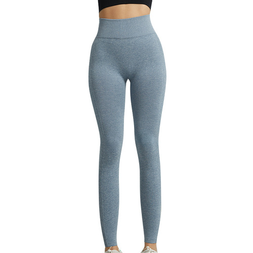 Cross-border European and American outdoor sports fitness pants high-waisted hip-lifting sports pants for women breathable sweat-absorbent yoga pants seamless