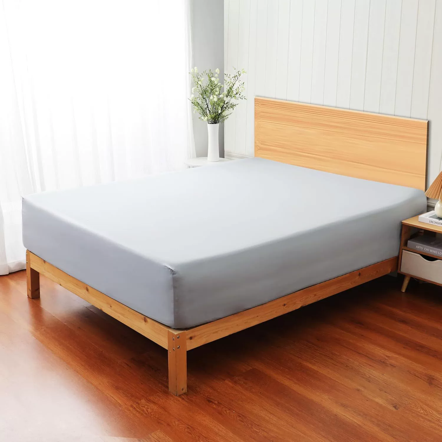 Кровать ретро сплошной цвет отель кровать и завтрак из хлопка простой домашний утолщенный спальня противоскользящая