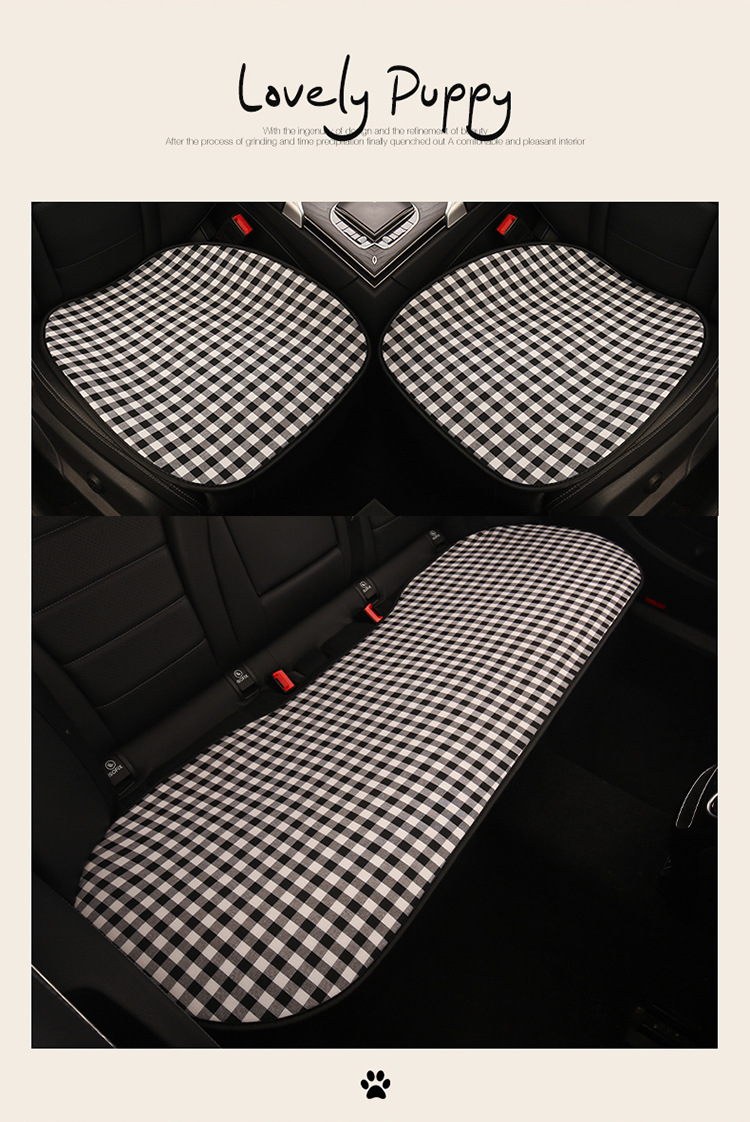 Car Seat Cushion, Four-Season Universal, Heart-Shaped Dog Seat Cushion, Suitable for Five-Seater Cars, Women's Interior, Cartoon Cute, Comfortable, Non-Slip