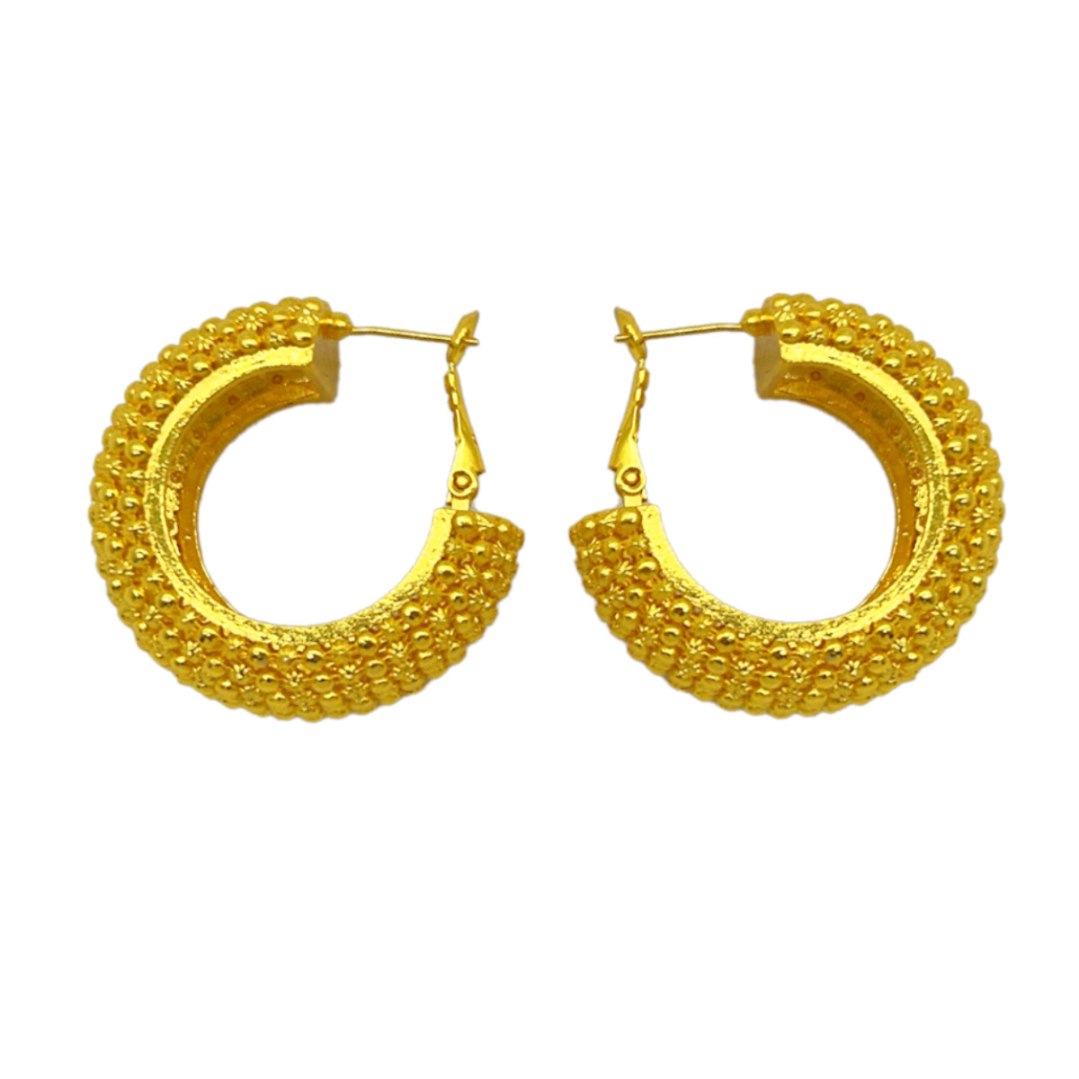 Joyas de novia de Dubai aretes chapados en oro de 24 quilates exagerados retro nigerianos personales para mujeres aretes minimalistas al por mayor image 6