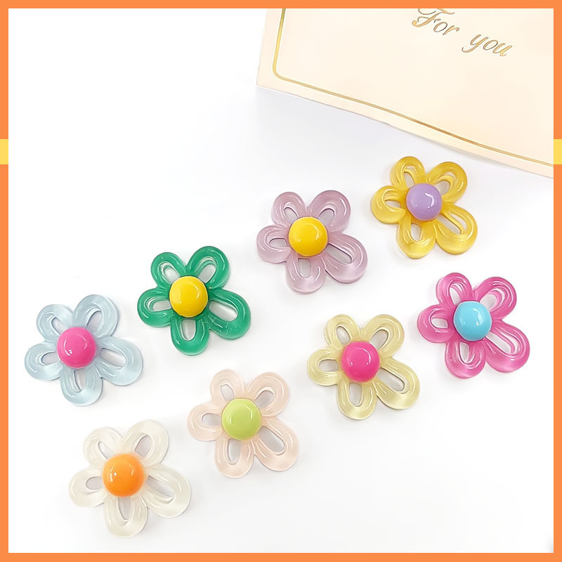 夏の新鮮なジュエリーアクセサリー氷透明かわいい花小魚携帯電話ケースパッチ diy ヘアピンヘアピン装飾|undefined