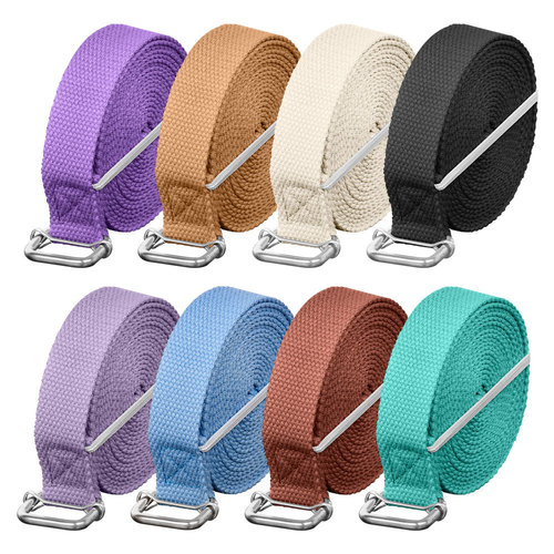 Yoga stretching belt, tension belt, Pilates fitness auxiliary supplies, polyester and cotton sports stretching belt, stretching belt, training belt