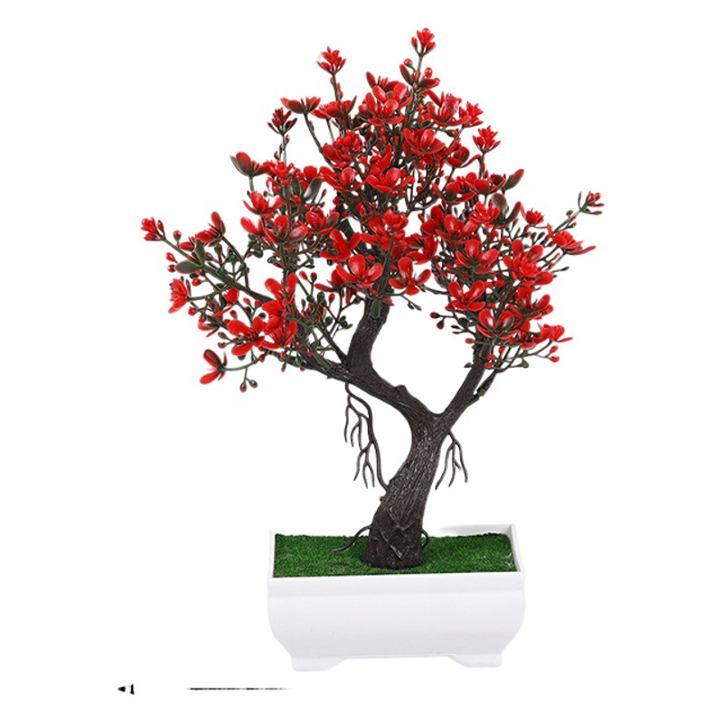 Nuevo estilo chino curvado Plum bonsai decoración hogar creativo medio-antiguo curvado ciruelo pasillo sala de estar simulación Decoración