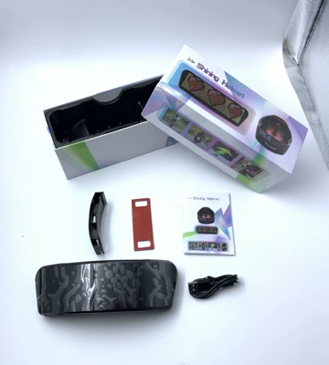 Led Helmet Display Screen App Connects to Mobile Phone to Customize Text, Sensing and Lighting for Motorcycle Riding Accessories (Motosiklet dəbilqələri) - 106g