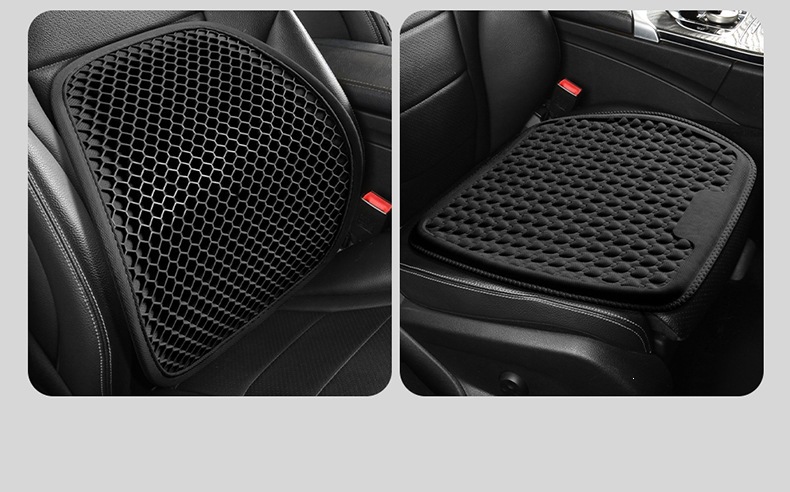 Car Seat Cushion with Space-Suspended Sitting Sensation, Cooling Pad, Breathable Ice-Feel Honeycomb Gel Seat Cushion with Lumbar Support
