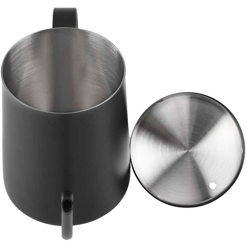 Hand brewed coffee pot 304 stainless steel Teflon hanging ear long mouth pot narrow mouth pot with lid 600ml coffee utensil