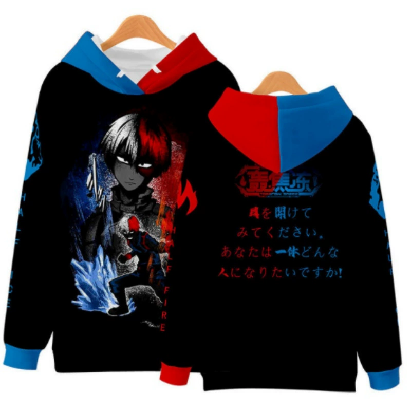 Осенне-зимние трансграничные Новые жилеты My Hero College 3D анимация периферийная толстовка с капюшоном COS одежда вторичная