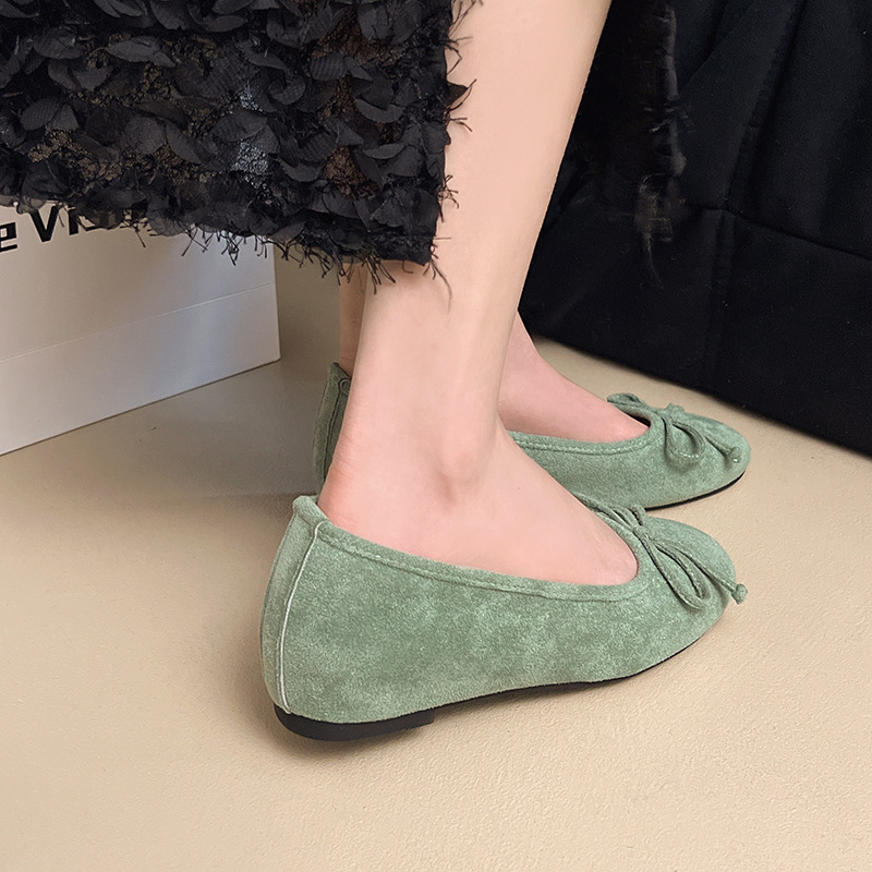 Aumentar la altura interior de la camisa de la luz de la primavera de la mujer un nuevo tipo de suela gruesa de un pie de zapatos con falda de zapatos de frijol amarillo