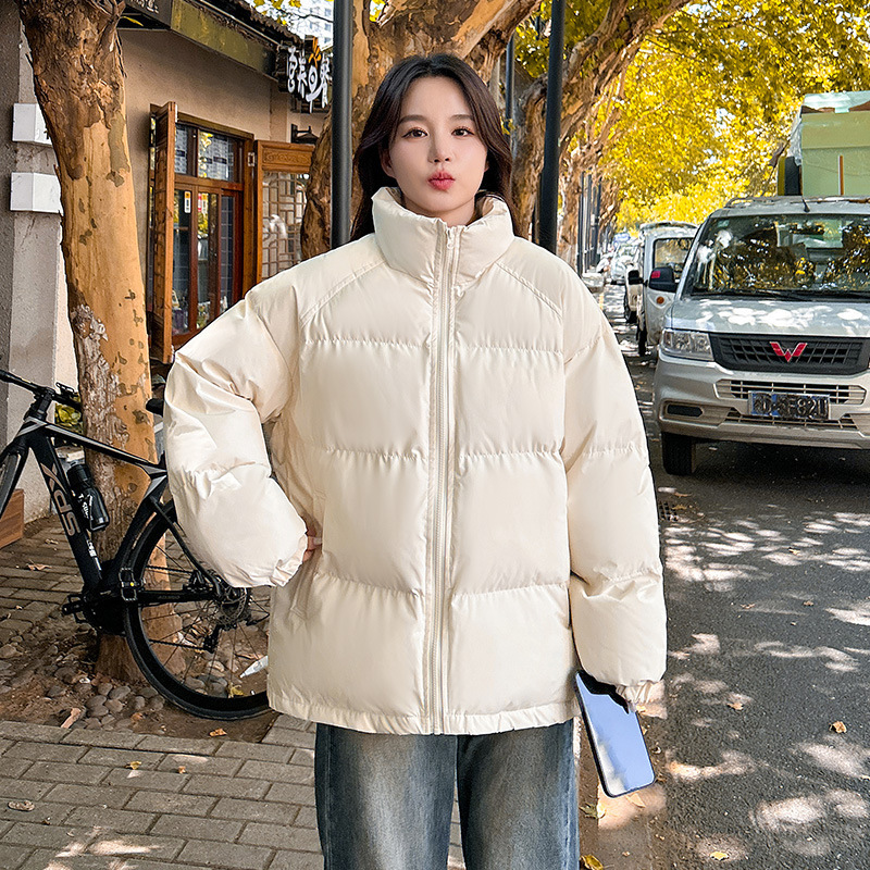 Ropa de algodón para mujeres 2025 invierno nuevo tipo de ropa de pan grueso chaqueta de algodón coreana suelta moda de cuello de algodón abrigo de moda image 1