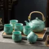 7-piece set of celadon plum blossom + water storage tray---Limited time sale