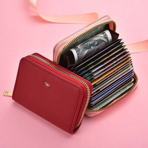 Pure Color Cute Ins Ultra-Thin Card Holder, Small and Compact with Multiple Card Slots, Large Capacity Integrated Bag, Document Slot, Driving License Can Be Issued
