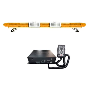 Original car LED roof-mounted long-bar warning light red and blue strobe light 1.66m + dual horns + siren 9400E