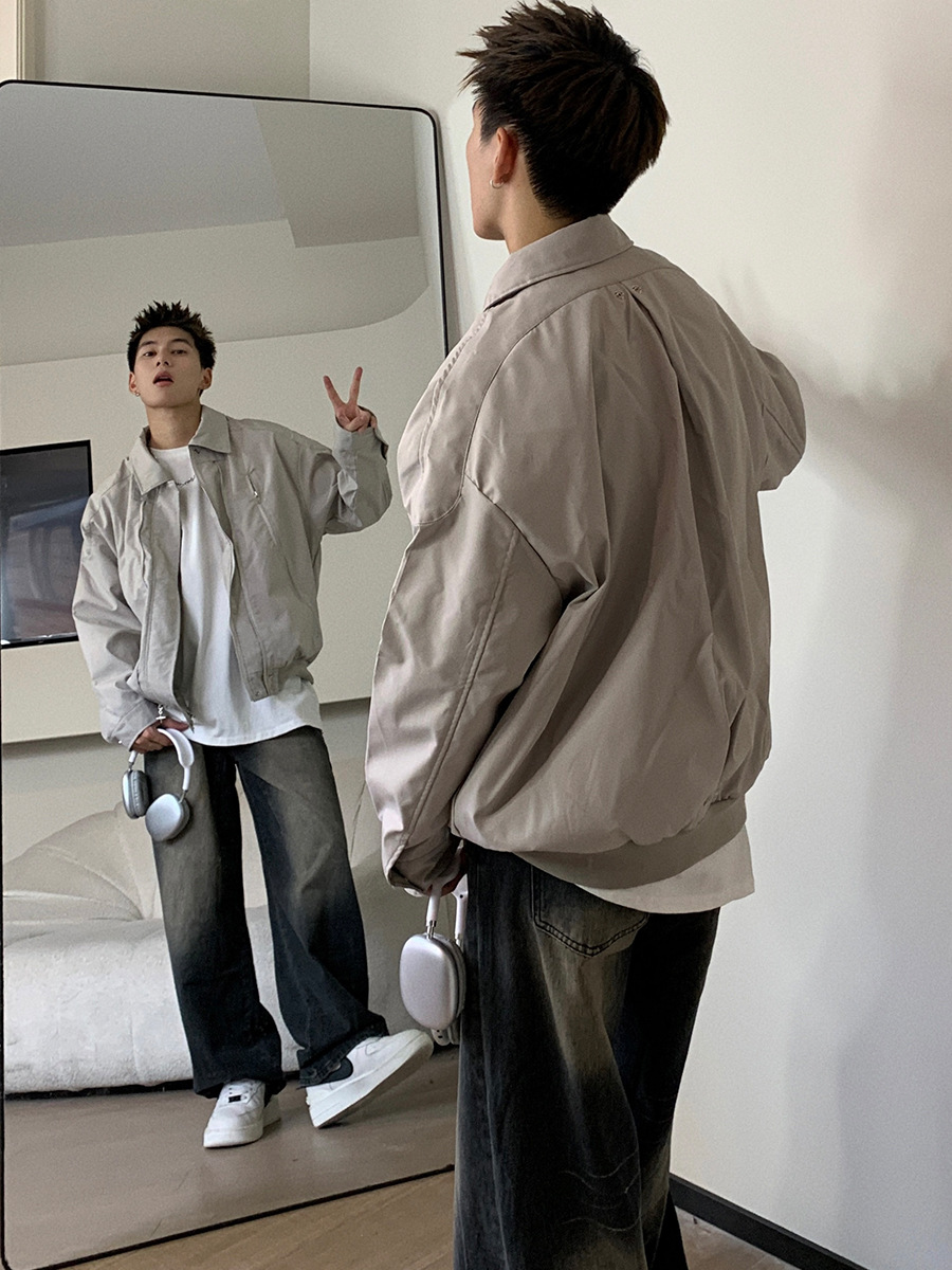 Versión coreana de la marca de moda estadounidense de moda 2024 chaqueta de diseño de alta costura irregular chaqueta de diseño de nicho