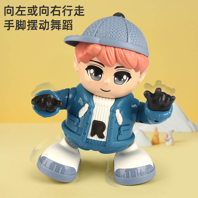 Cantando y bailando sonido eléctrico ku'an niño música luz columpio eléctrico de dibujos animados niña juguete para niños