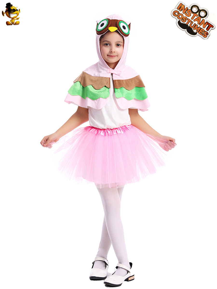 Fox búho conejo ciervos capa falda de los niños etapa juego traje Halloween carnaval partido
