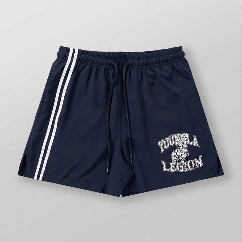 Youngla American New Men's Shorts Muscle Fitness Sports Quarter Pants Outdoor Running Basketball Training Pants