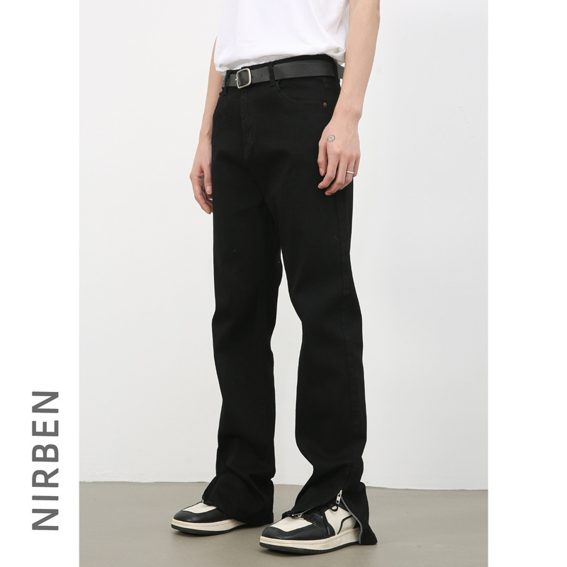 Nirben Denim | Basic American High Street Stretch Jeans Men's Straight Trendy Brand Slim Fit Joker Pants