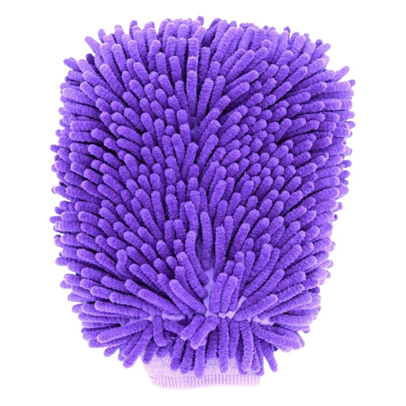 Guantes de lavado de coche de chenilla de doble cara, felpa gruesa tipo coral, eliminan insectos y polvo, accesorios de limpieza automotriz