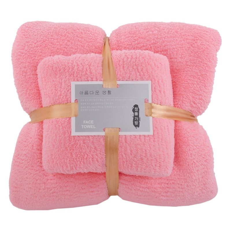 Factory straight hair spot high density coral fleece towel towel bath towel can wear beach towel absorbent gift gift business super