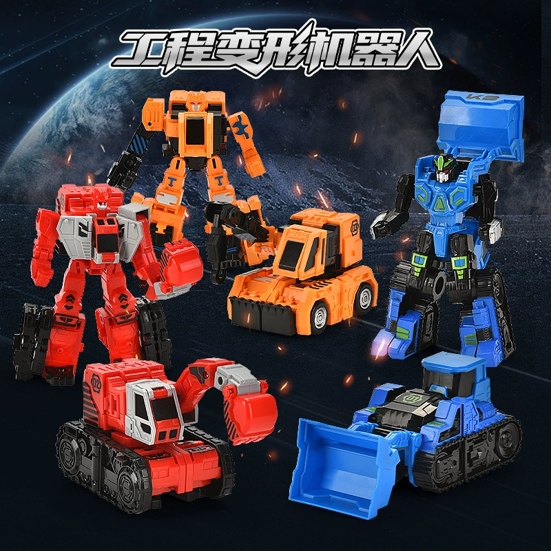 Трансграничный забавный креативный раздвижной инженерный кран, лопата, экскаватор, трансформирующийся робот, игрушечная модель автомобиля, подарок