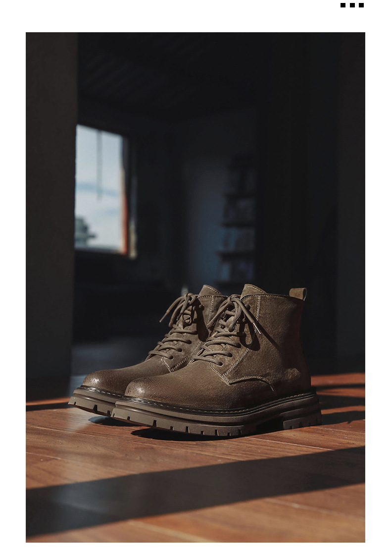 Nouvelles bottes courtes tendance d'automne, grandes bottes jaunes assorties, bottes de travail pour hommes, chaussures pour hommes_voghion.com