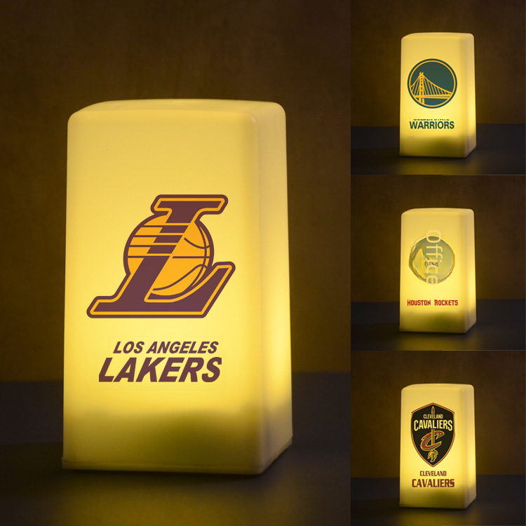 NBA Lakers Warriors Cavaliers Clippers Nets Thunder Bucks Basketball Team Decorative Gifts Desk Lamp Night Light 