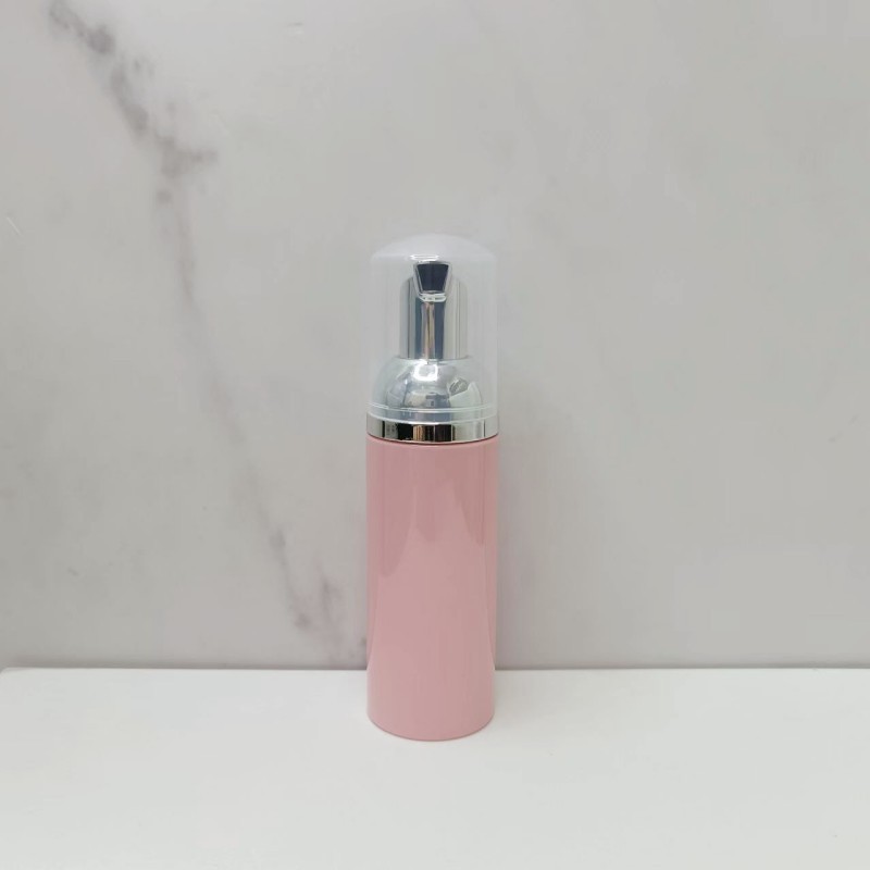 Botella espumosa de mousse rosa especial transfronteriza 60ml botella de mousse de burbuja limpia 100 ml botella de espuma PET