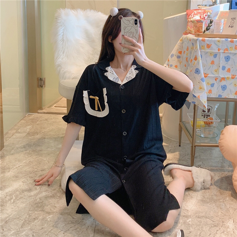 大碼睡裙女夏胖MM針織棉孕婦寬松睡衣加大加肥韓版學生家居服春秋