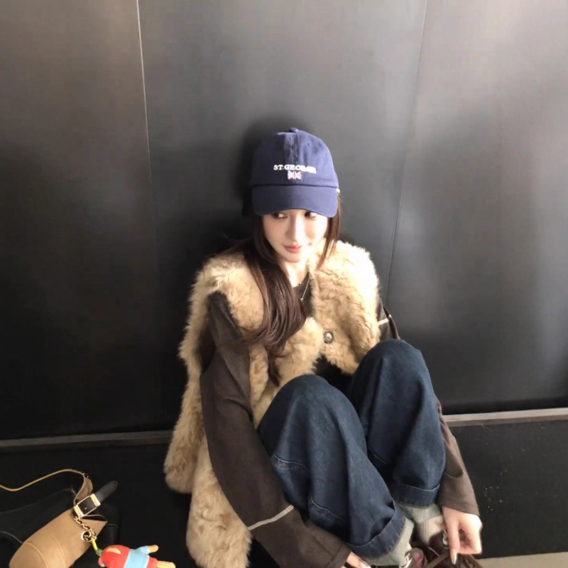 Ouni Vest Eco-Friendly Fur Integrated Versatile Faux Lamb Wool Vest Autumn and Winter Women's Warm Thick Fur Coat