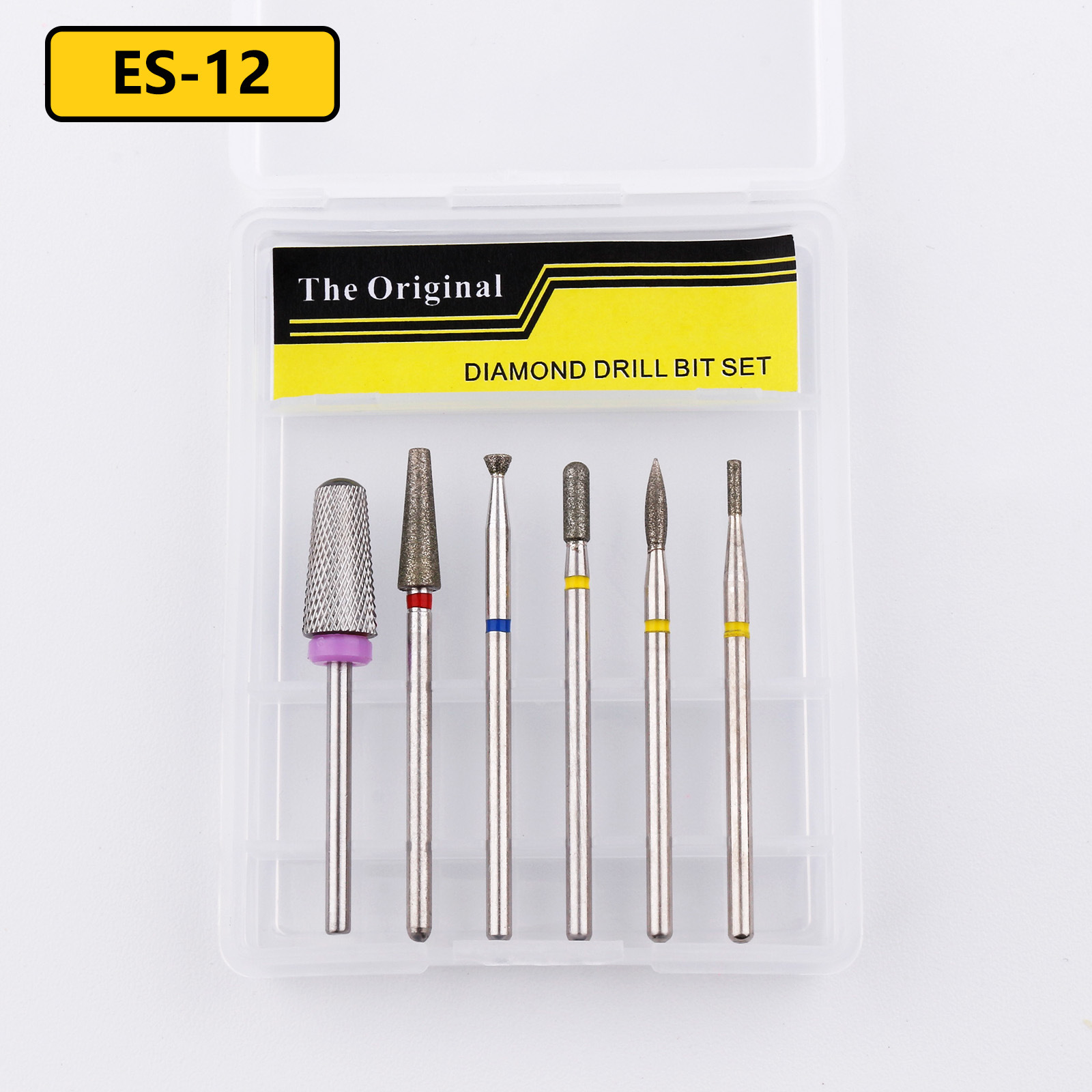 Juego de cabezales de pulido de diamante para uñas de estilo ruso 6 juegos de cabezales de pulido de piel exfoliante de pretratamiento de alta calidad en caja